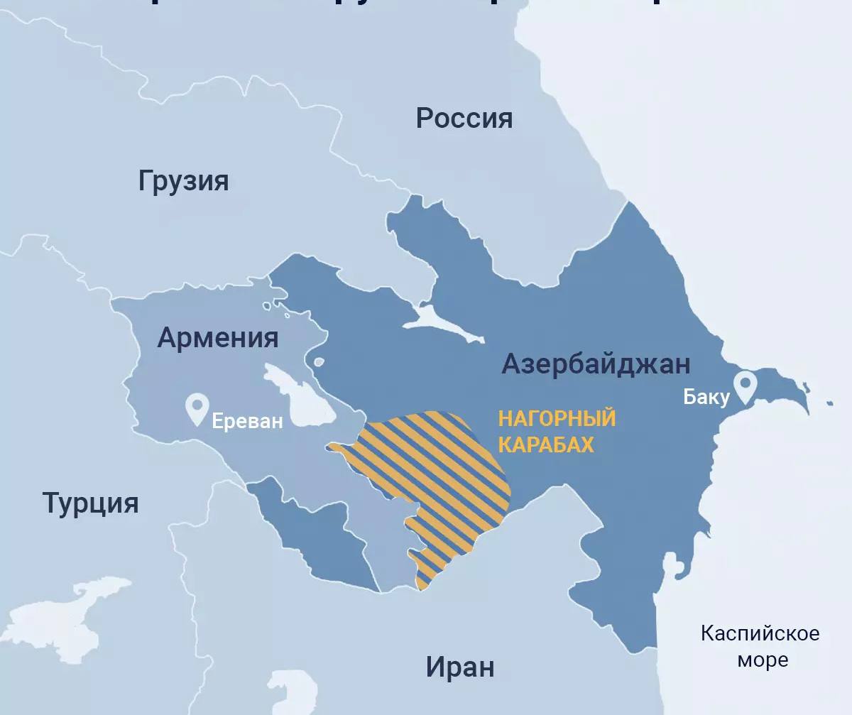 Карта армении азербайджана