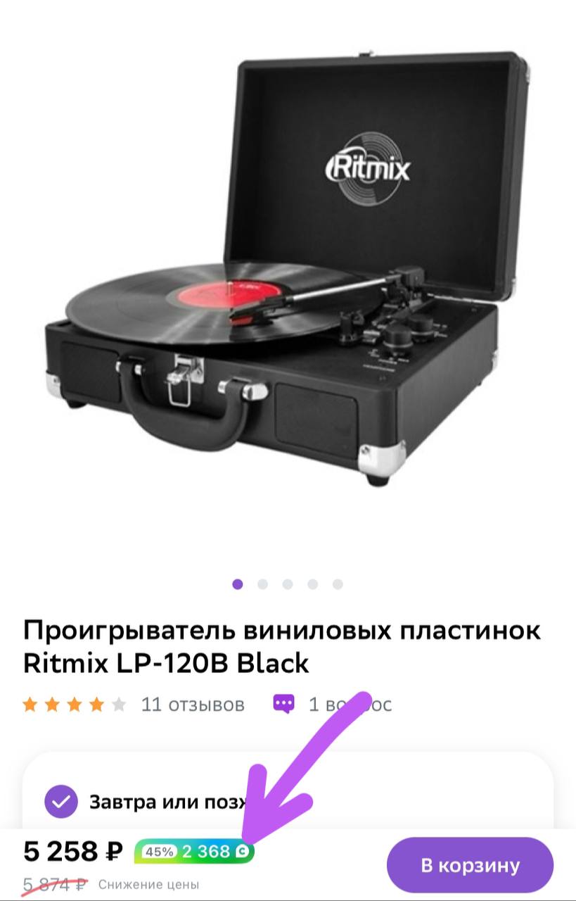 Ritmix lp 120b