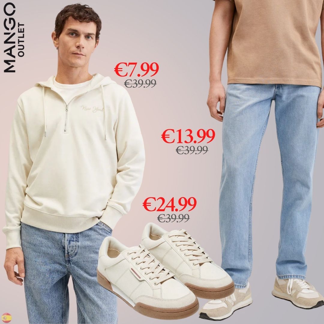 📍 € 13.99 Штаны. 📍 € 7.99 Худи. https://www.<b>mangooutlet</b>.com/es/hombre/zap...