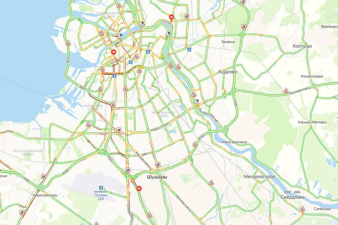 Пробки на дорогах спб в реальном времени карта онлайн бесплатно без регистрации