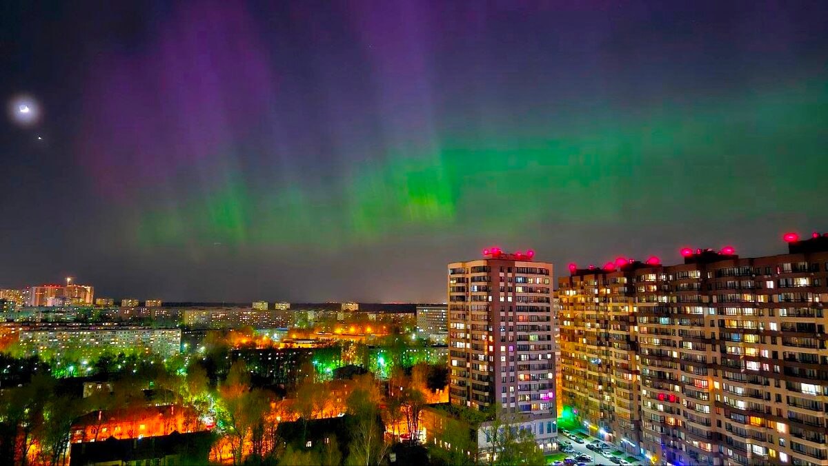 Северное сияние в Санкт-Петербурге