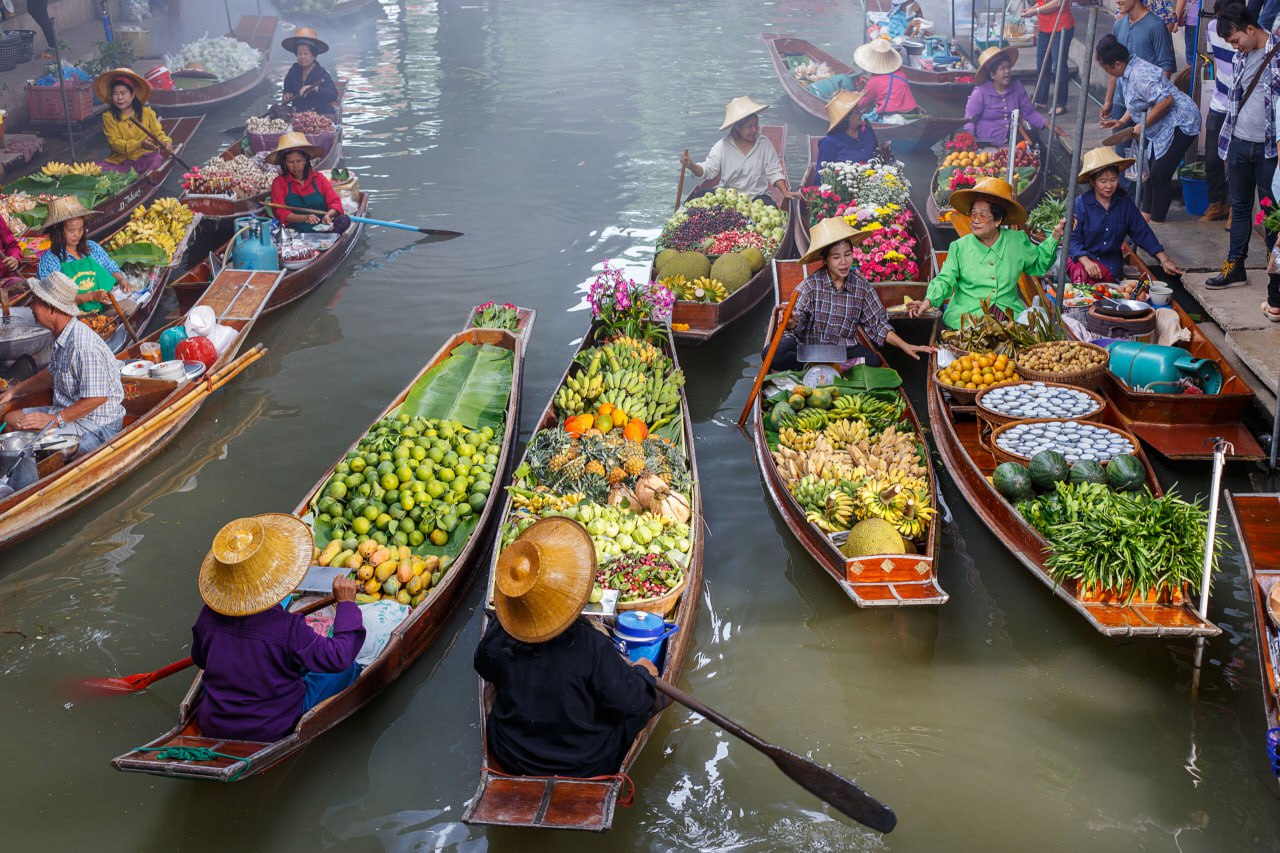 Плавучий рынок (Damnoen Saduak Floating Market)