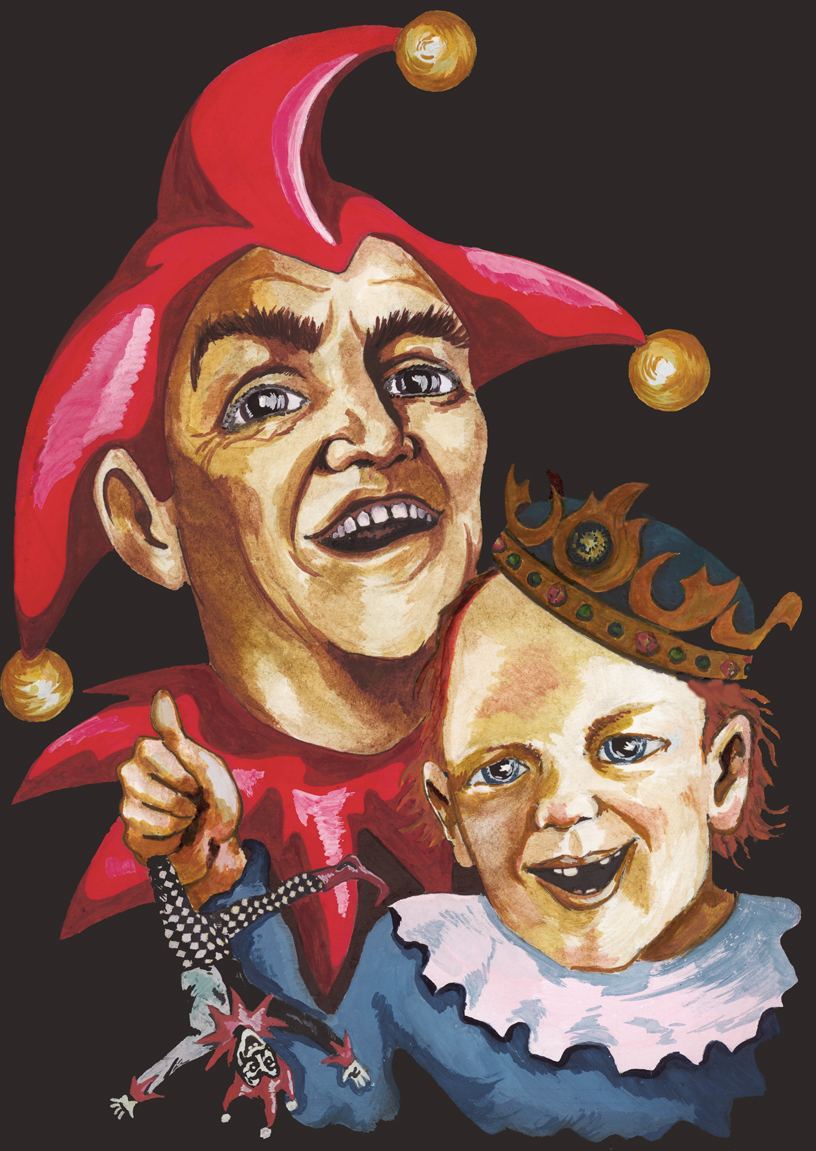 Шут арт. Королевский шут. Шут бьющий короля. Шут карикатура. Карикатуры на шутов и королей.