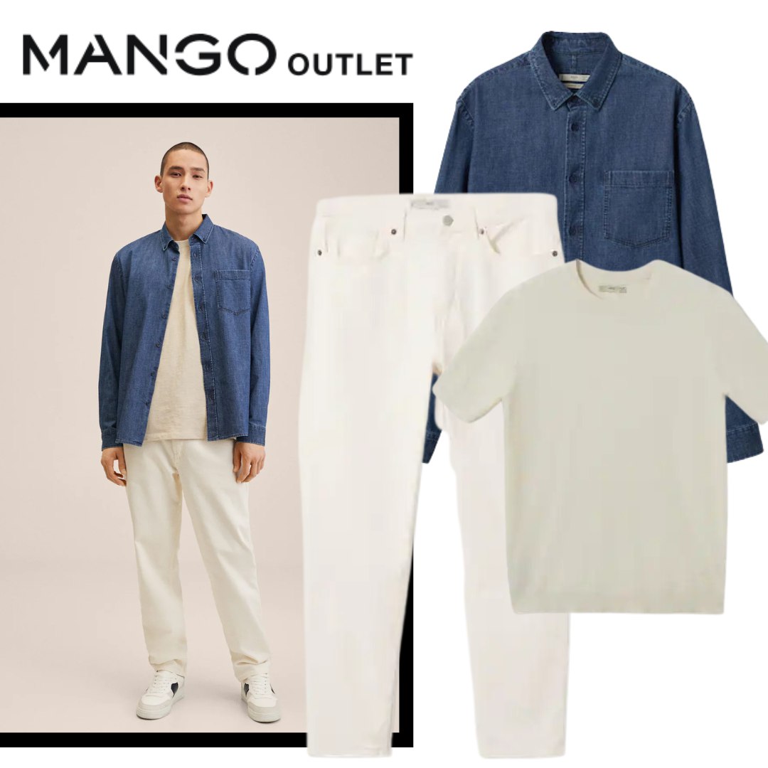 <b>Mango</b> <b>Outlet</b> 🇪 🇸. джинсовая рубашка. 